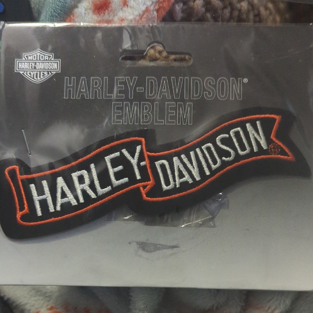Harley-Davidson Black and Orange Banner Emblem Patch